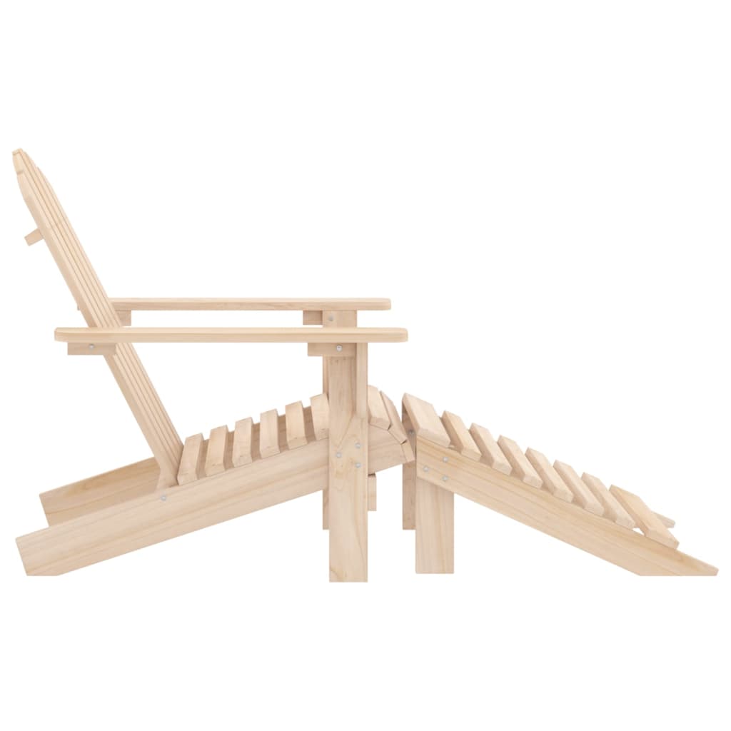 Solid Fir Adirondack Chair with Ottoman