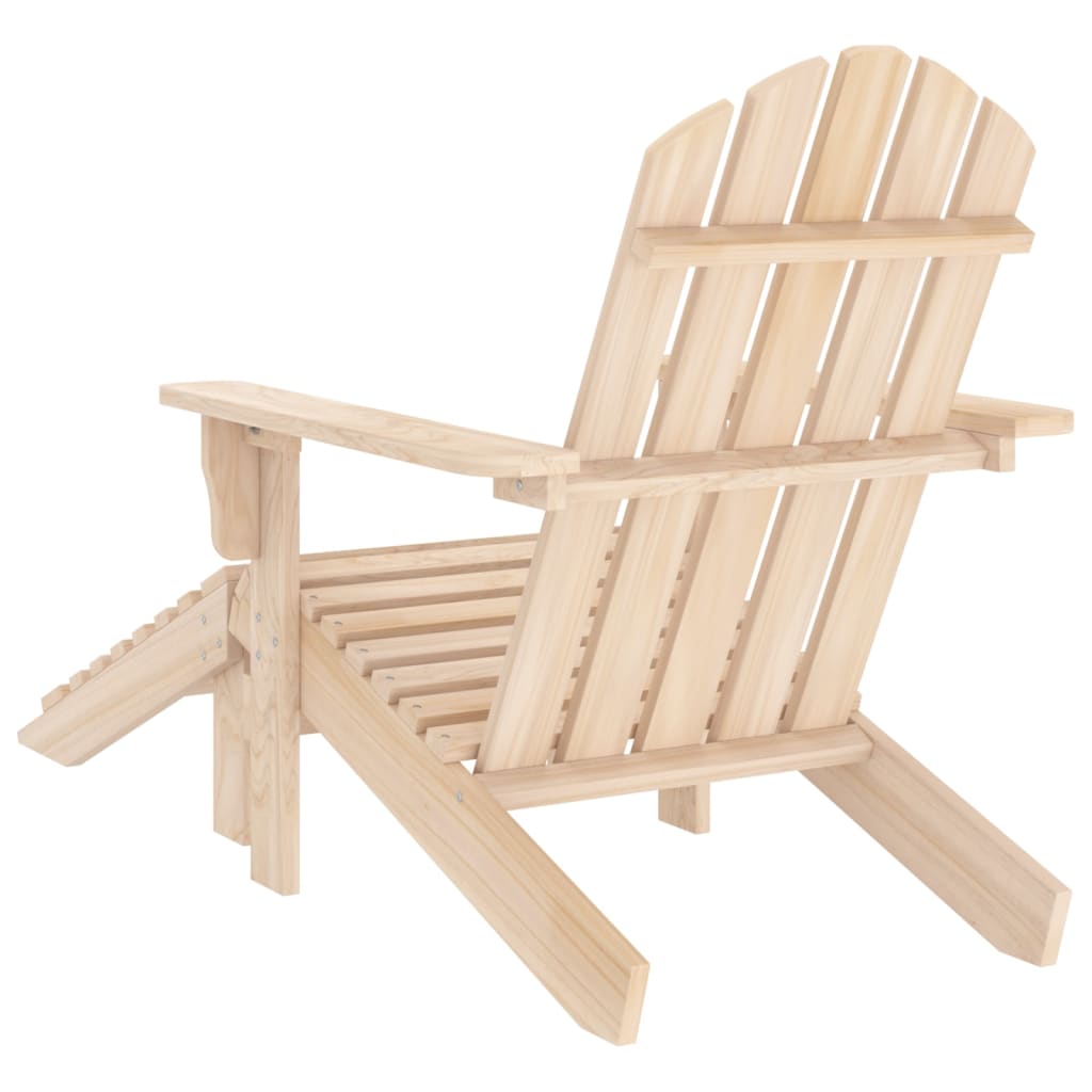 Solid Fir Adirondack Chair with Ottoman