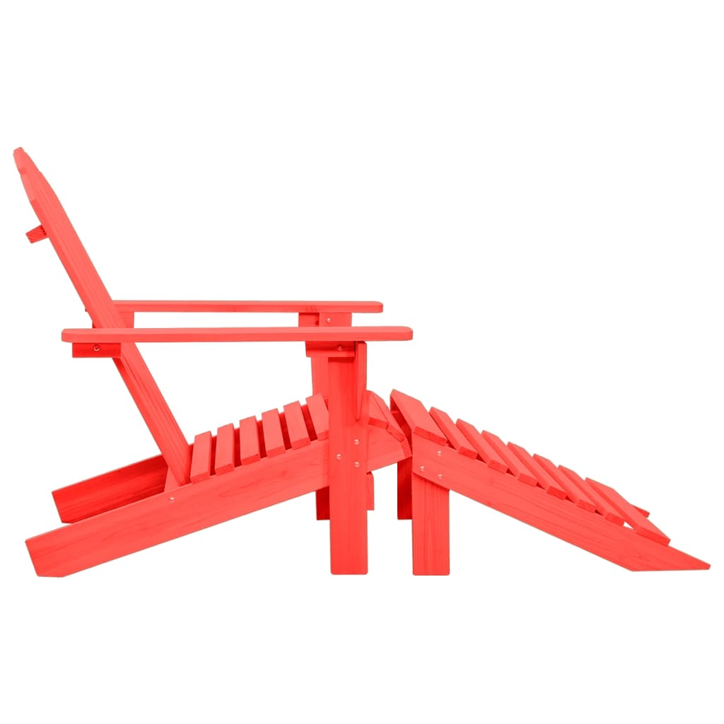 Solid Fir Adirondack Chair with Ottoman