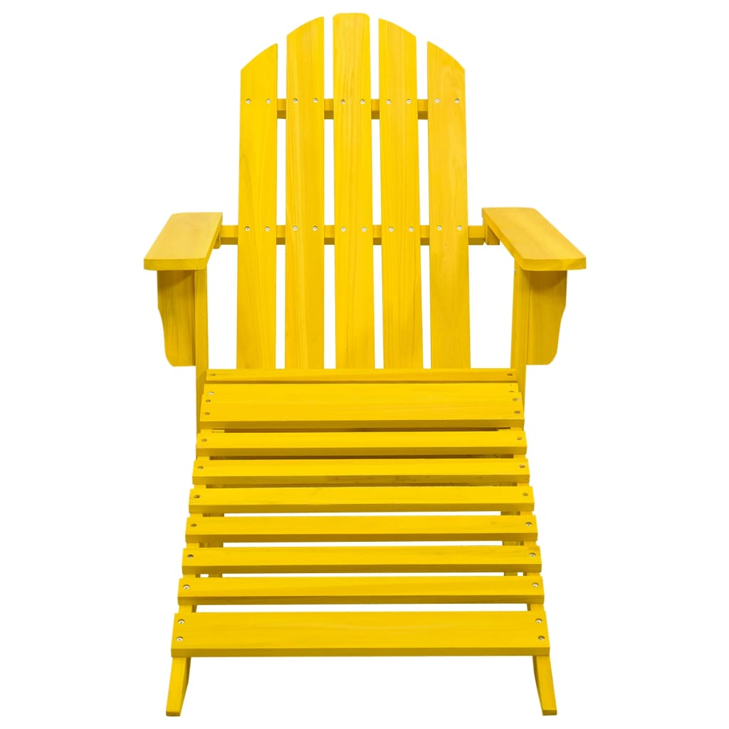 Solid Fir Adirondack Chair with Ottoman