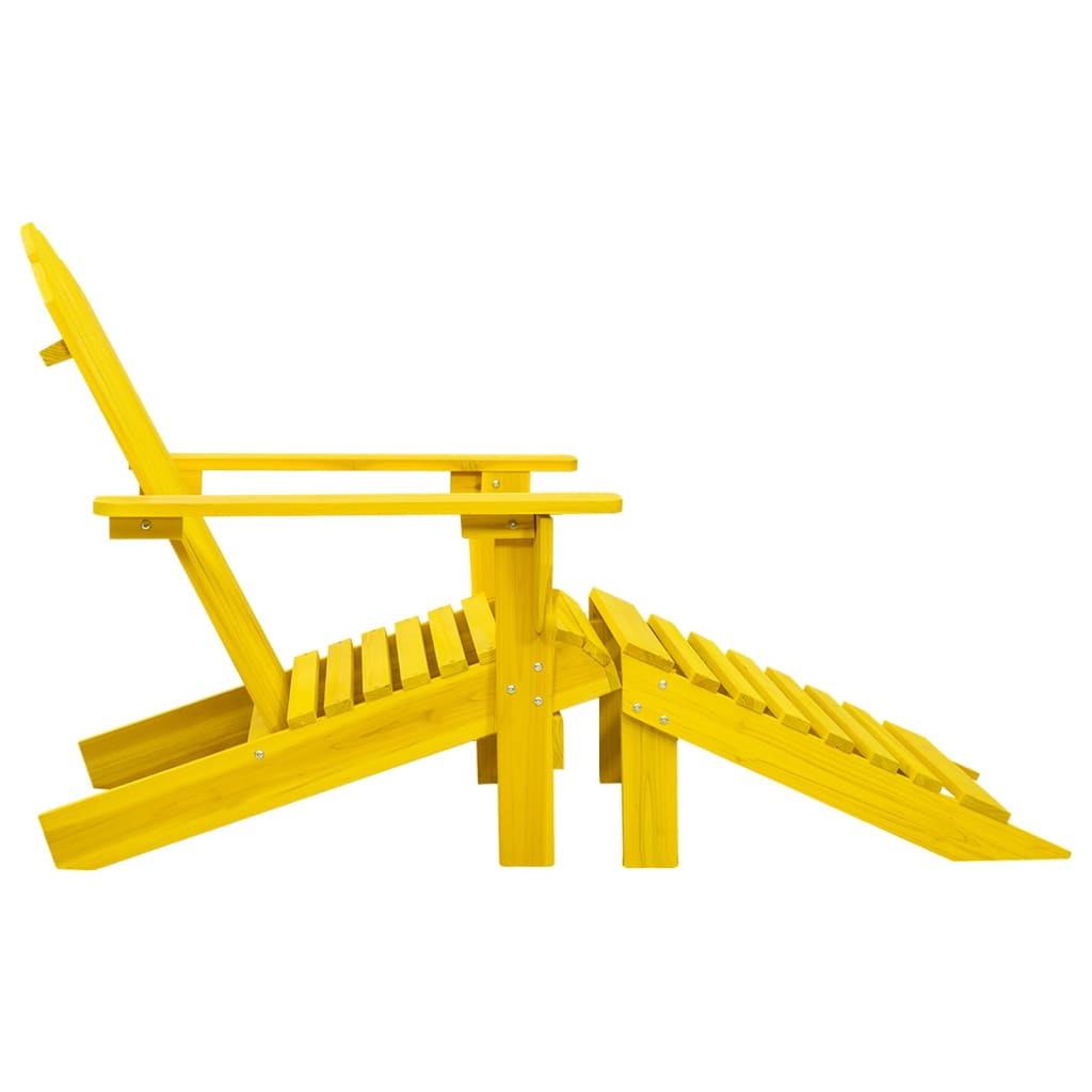 Solid Fir Adirondack Chair with Ottoman