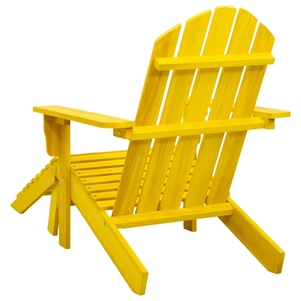 Solid Fir Adirondack Chair with Ottoman