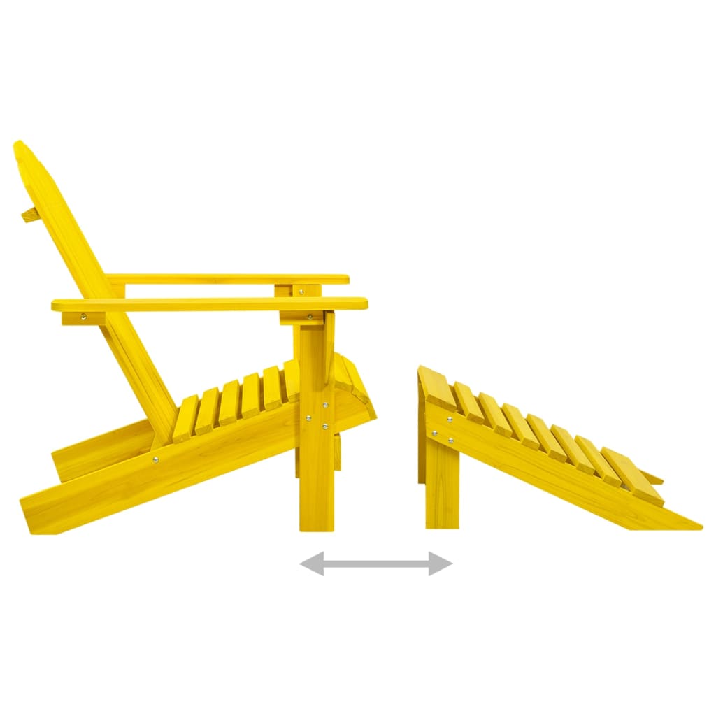 Solid Fir Adirondack Chair with Ottoman