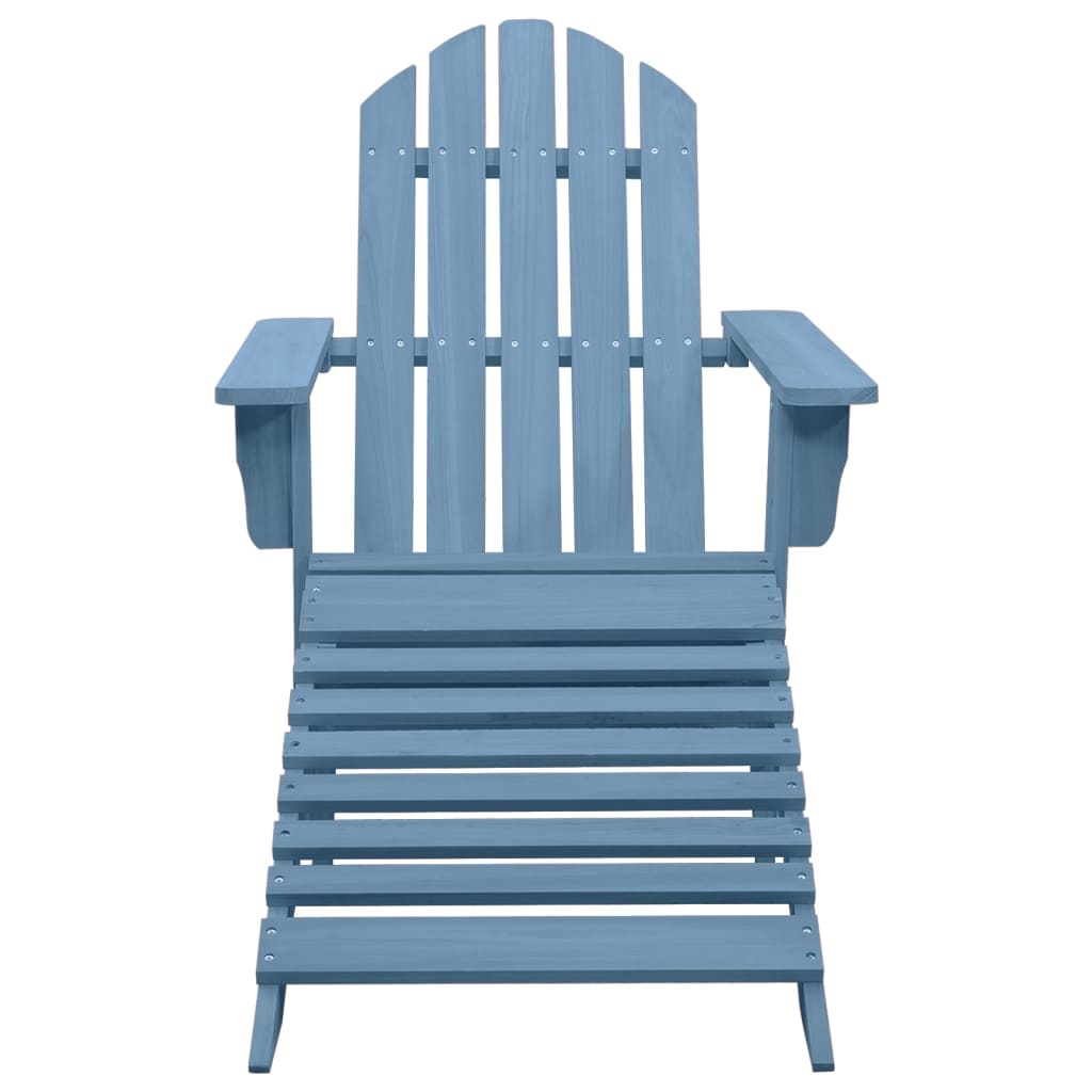 Solid Fir Adirondack Chair with Ottoman