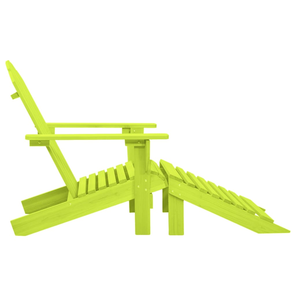 Solid Fir Adirondack Chair with Ottoman