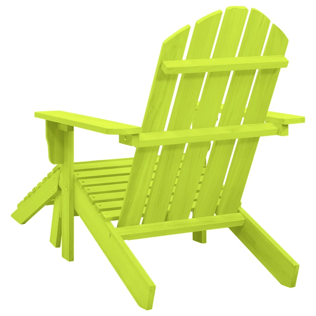 Solid Fir Adirondack Chair with Ottoman