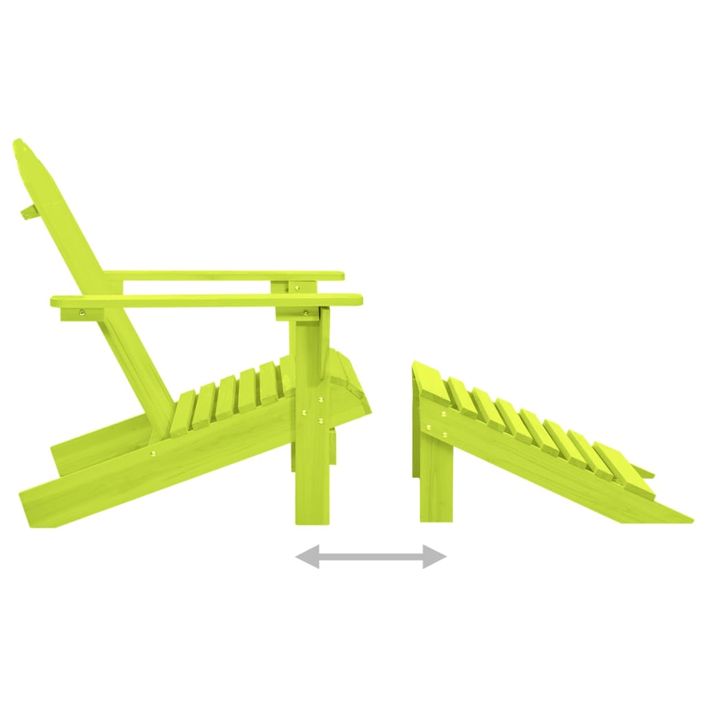 Solid Fir Adirondack Chair with Ottoman