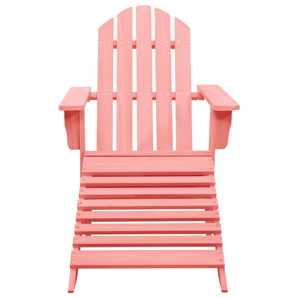 Solid Fir Adirondack Chair with Ottoman