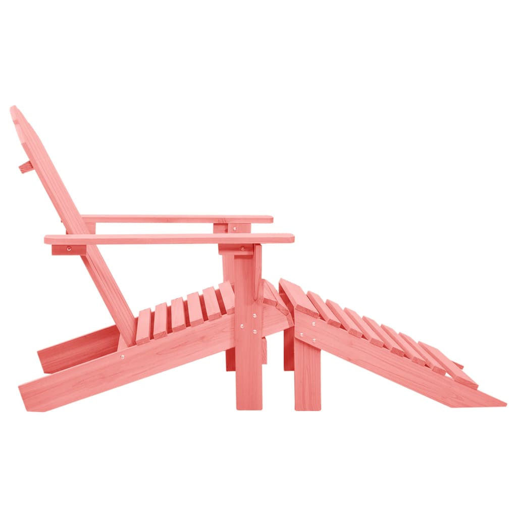 Solid Fir Adirondack Chair with Ottoman