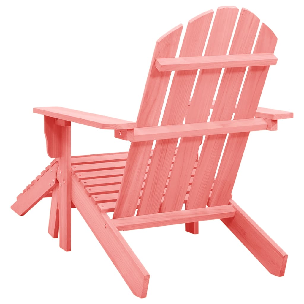 Solid Fir Adirondack Chair with Ottoman