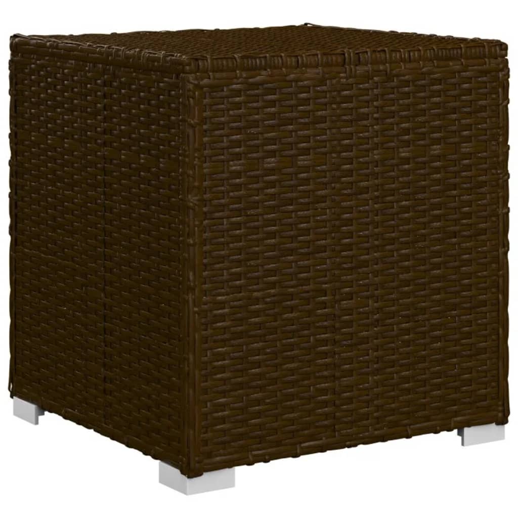 Rattan Sun Lounger with Cushion and Tea Table