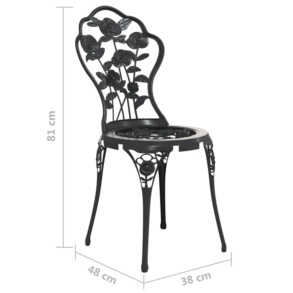 Bistro Chairs in Cast Aluminium - 2 pcs