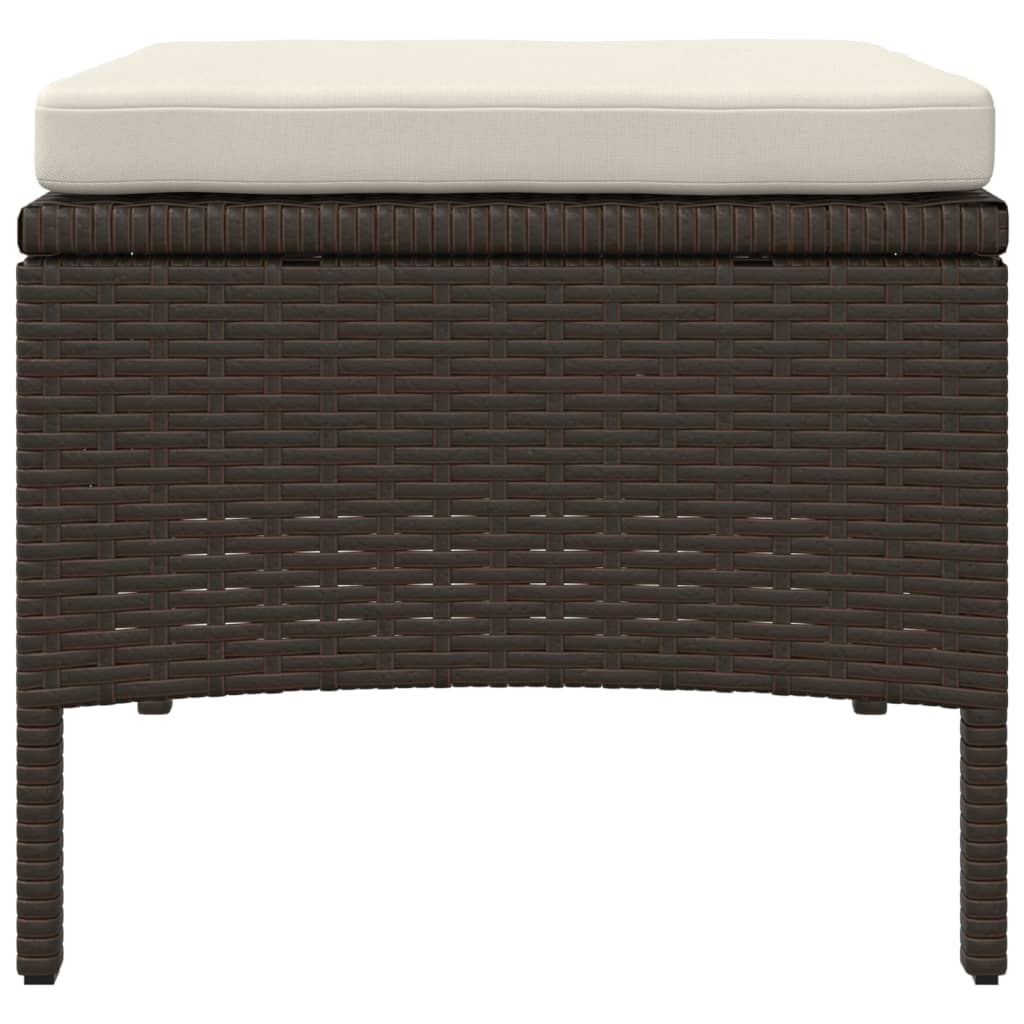 Rattan 2-Seater Garden Sofa with Table and Stools