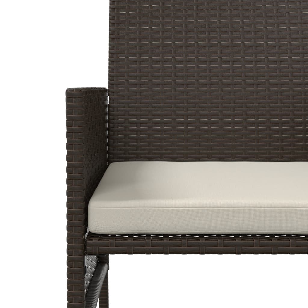 Rattan 2-Seater Garden Sofa with Table and Stools