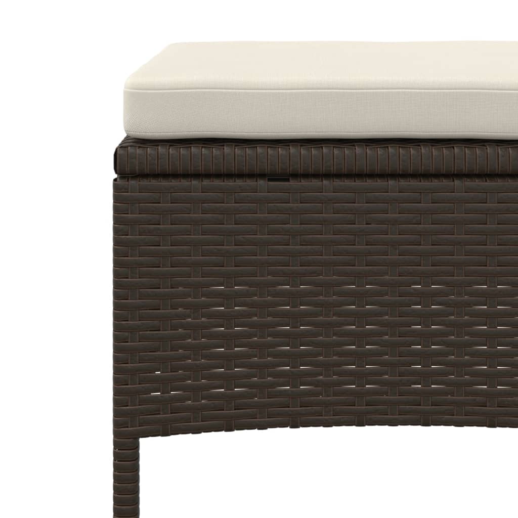 Rattan 2-Seater Garden Sofa with Table and Stools