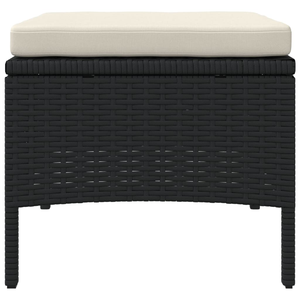 Rattan 2-Seater Garden Sofa with Table and Stools