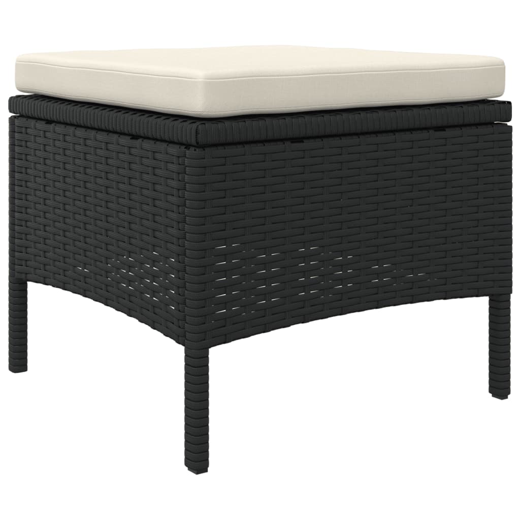 Rattan 2-Seater Garden Sofa with Table and Stools
