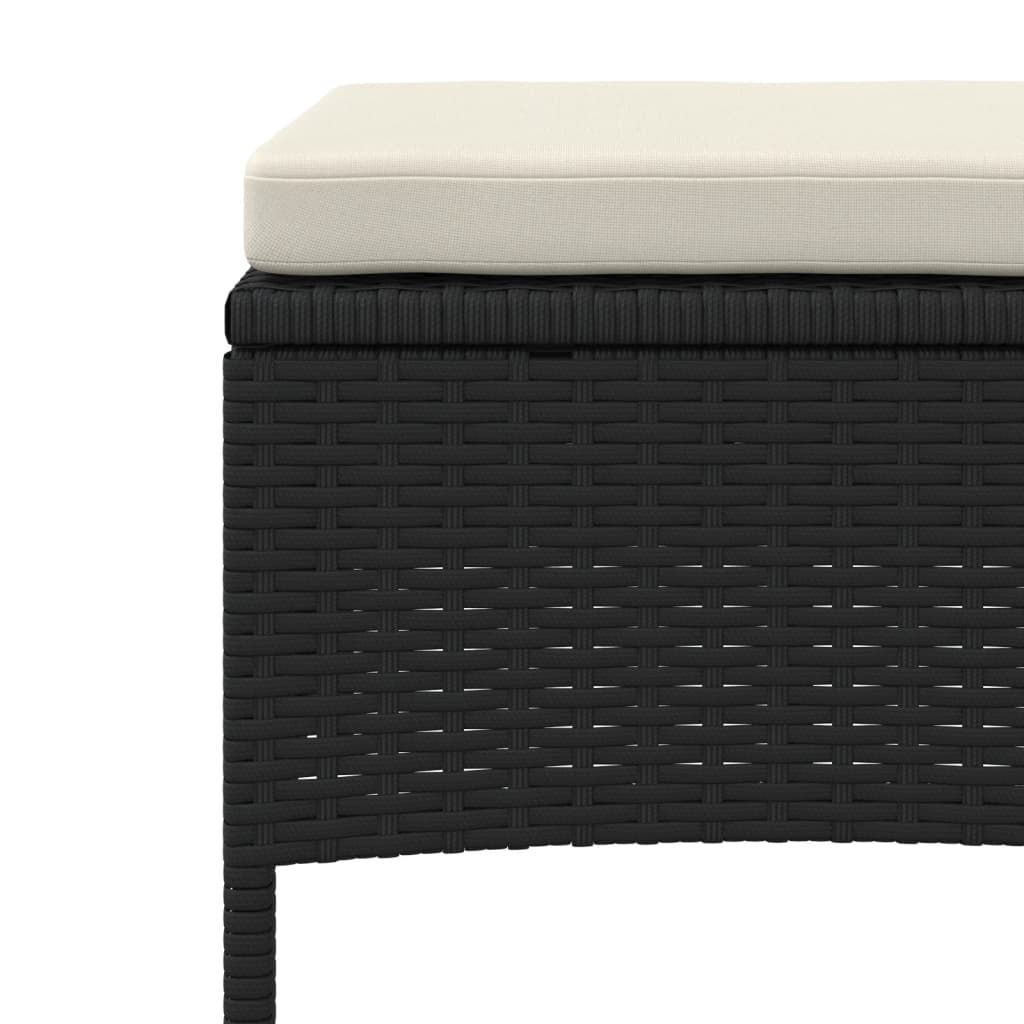 Rattan 2-Seater Garden Sofa with Table and Stools