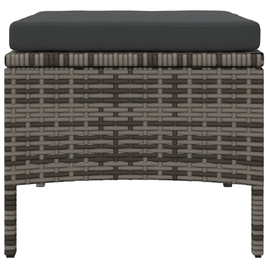 Rattan 2-Seater Garden Sofa with Table and Stools