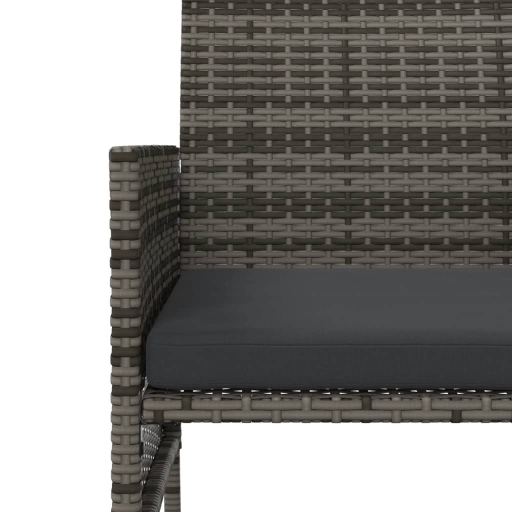 Rattan 2-Seater Garden Sofa with Table and Stools