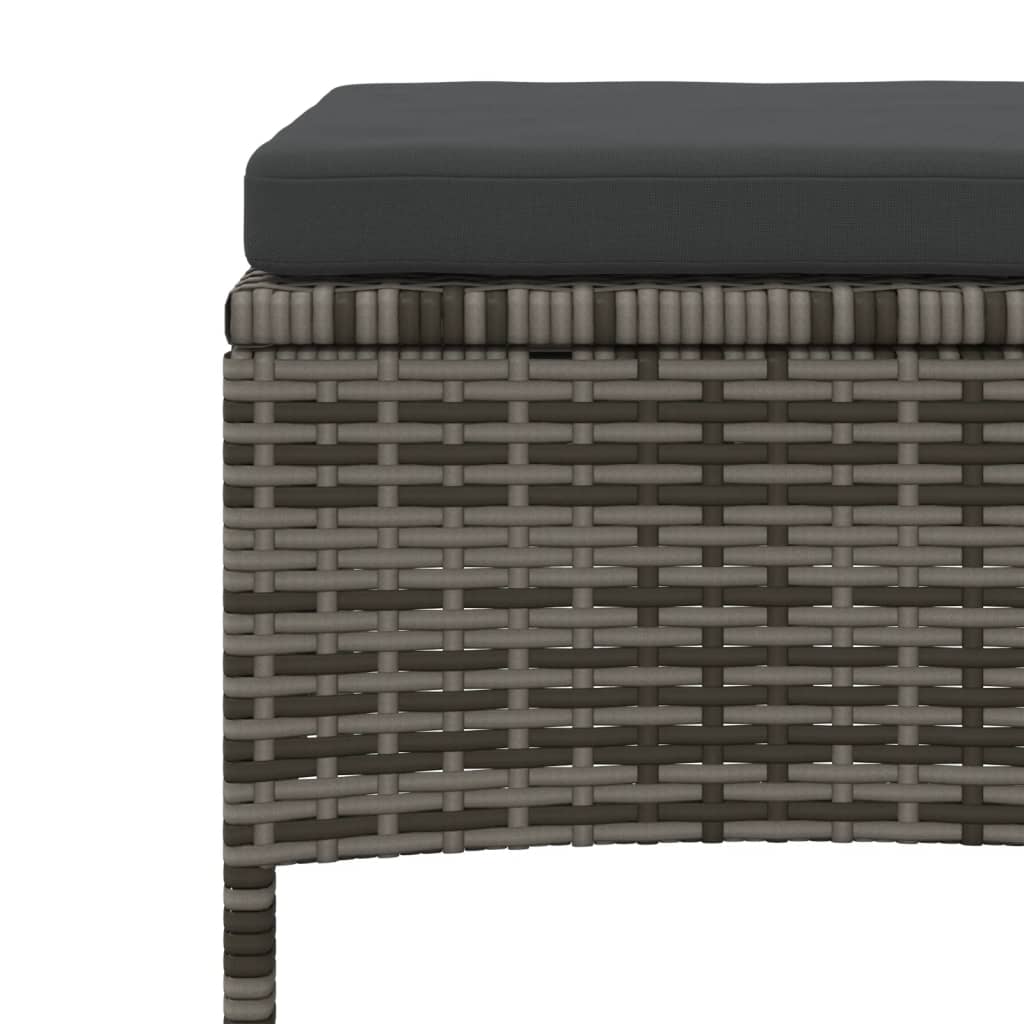 Rattan 2-Seater Garden Sofa with Table and Stools