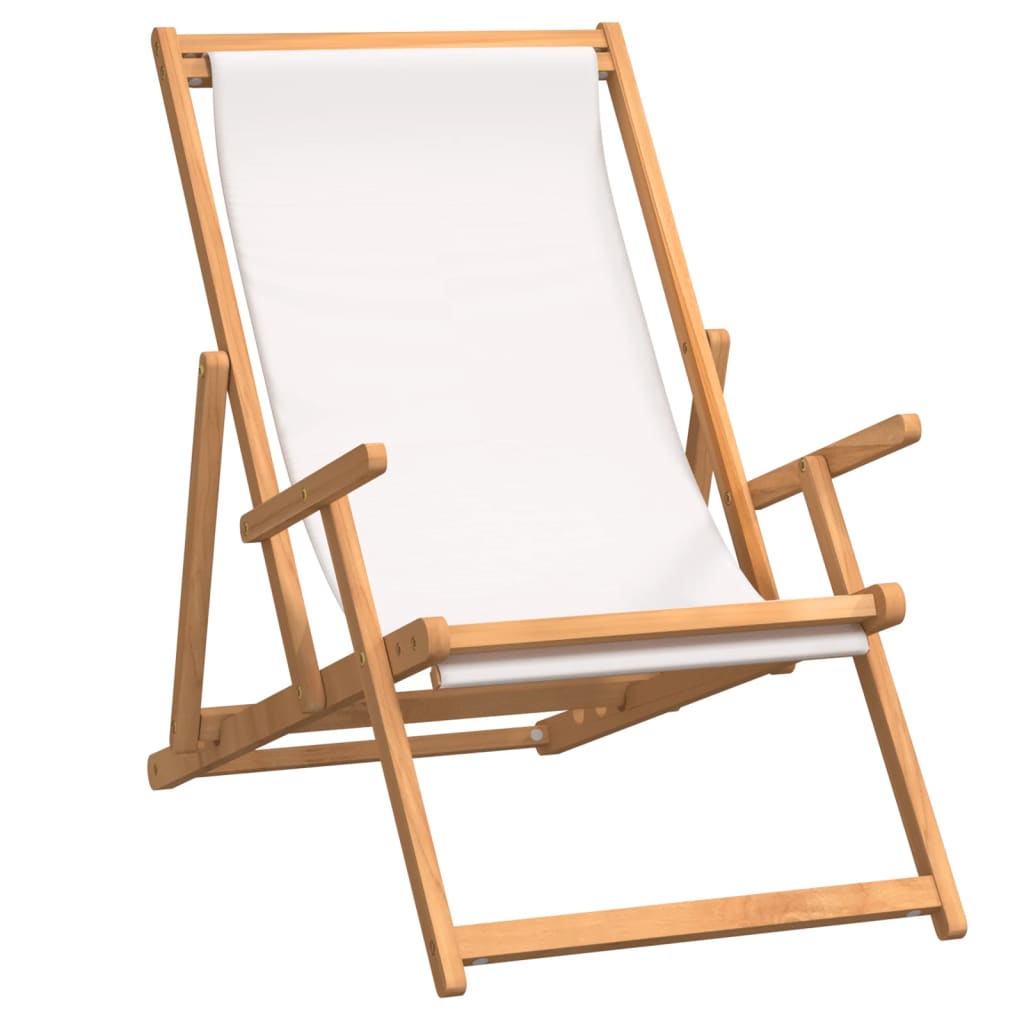 Folding Beach Chair Solid Wood Teak