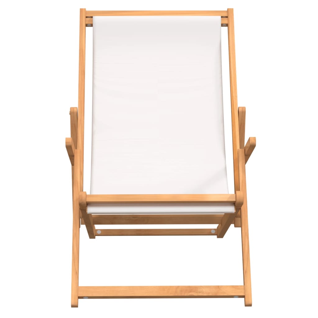 Folding Beach Chair Solid Wood Teak