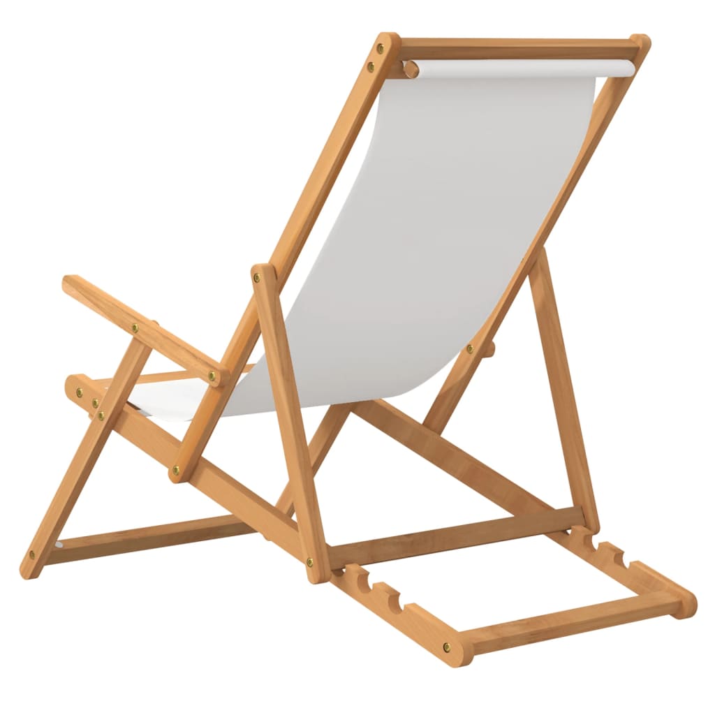 Folding Beach Chair Solid Wood Teak
