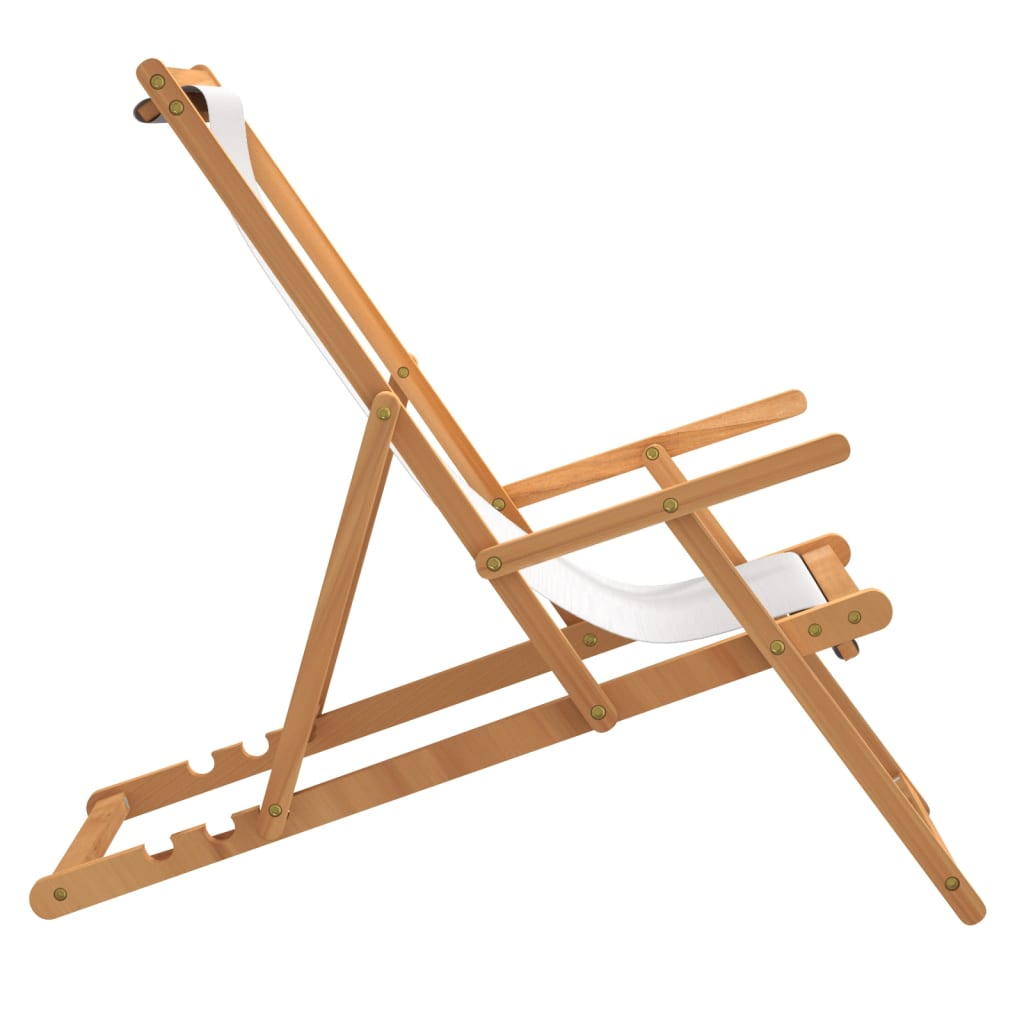 Folding Beach Chair Solid Wood Teak