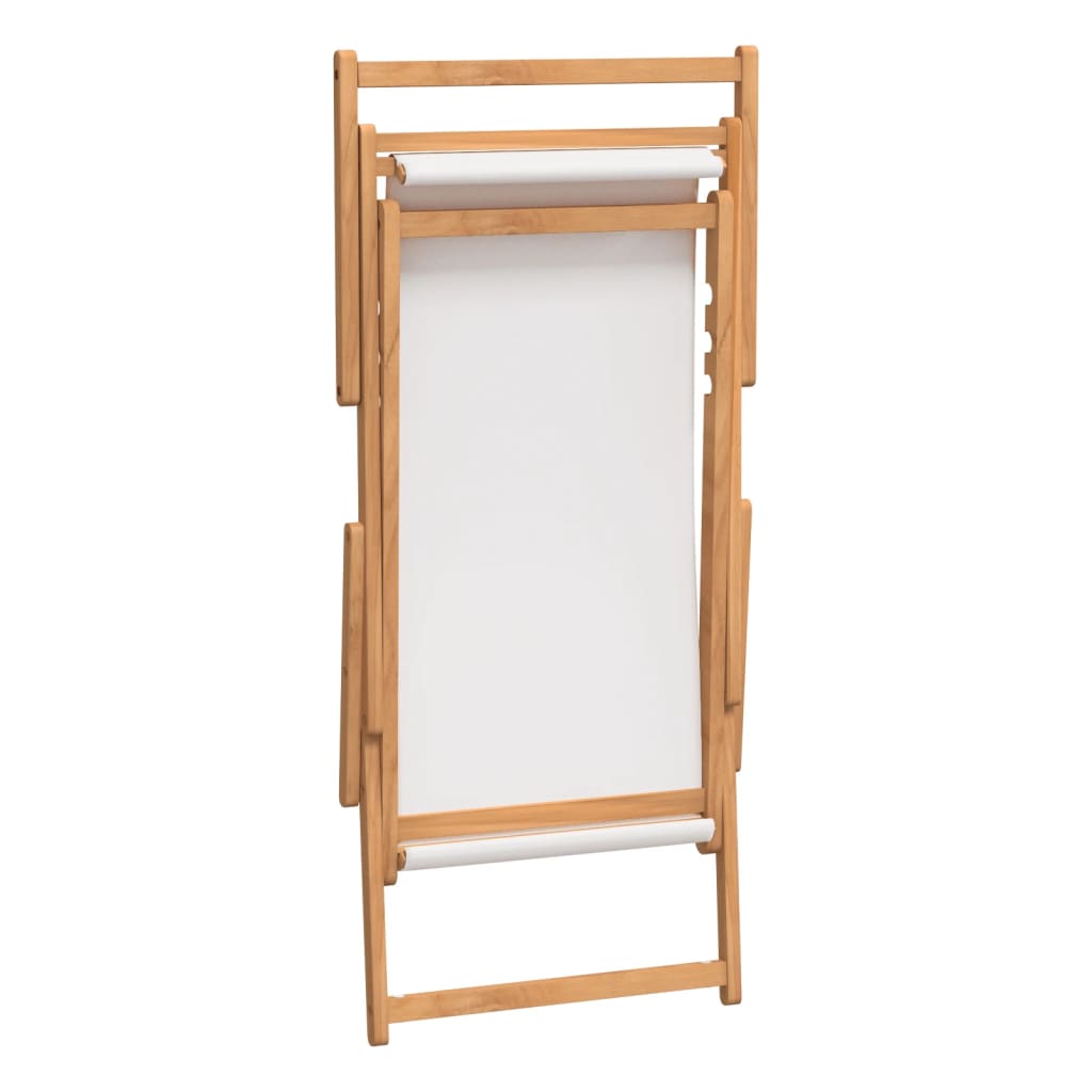 Folding Beach Chair Solid Wood Teak