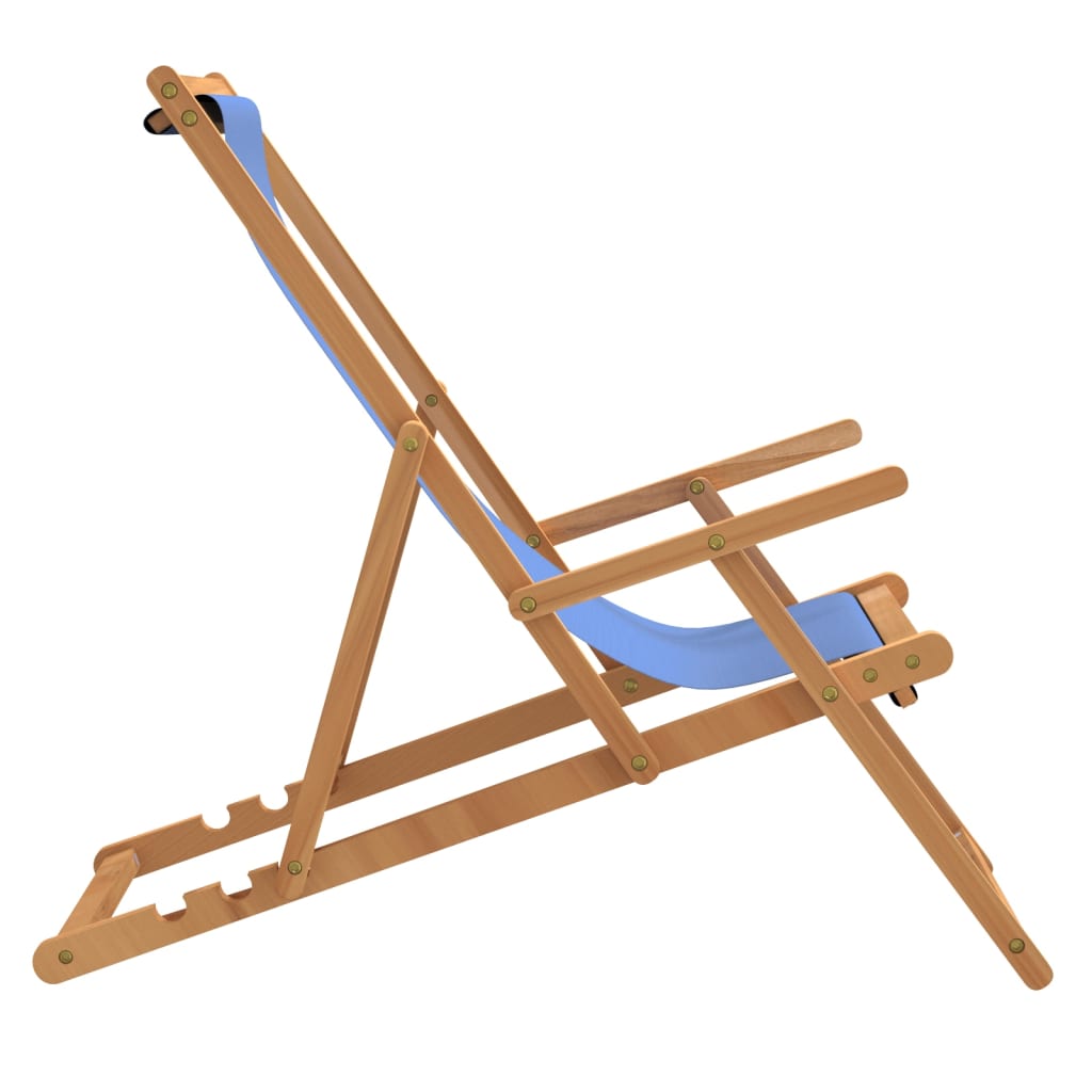 Folding Beach Chair Solid Wood Teak