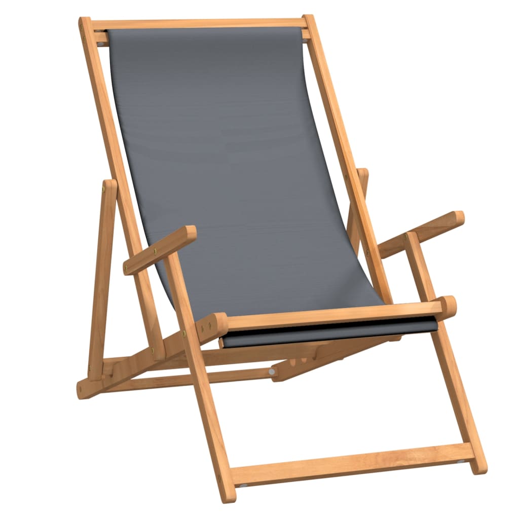 Folding Beach Chair Solid Wood Teak