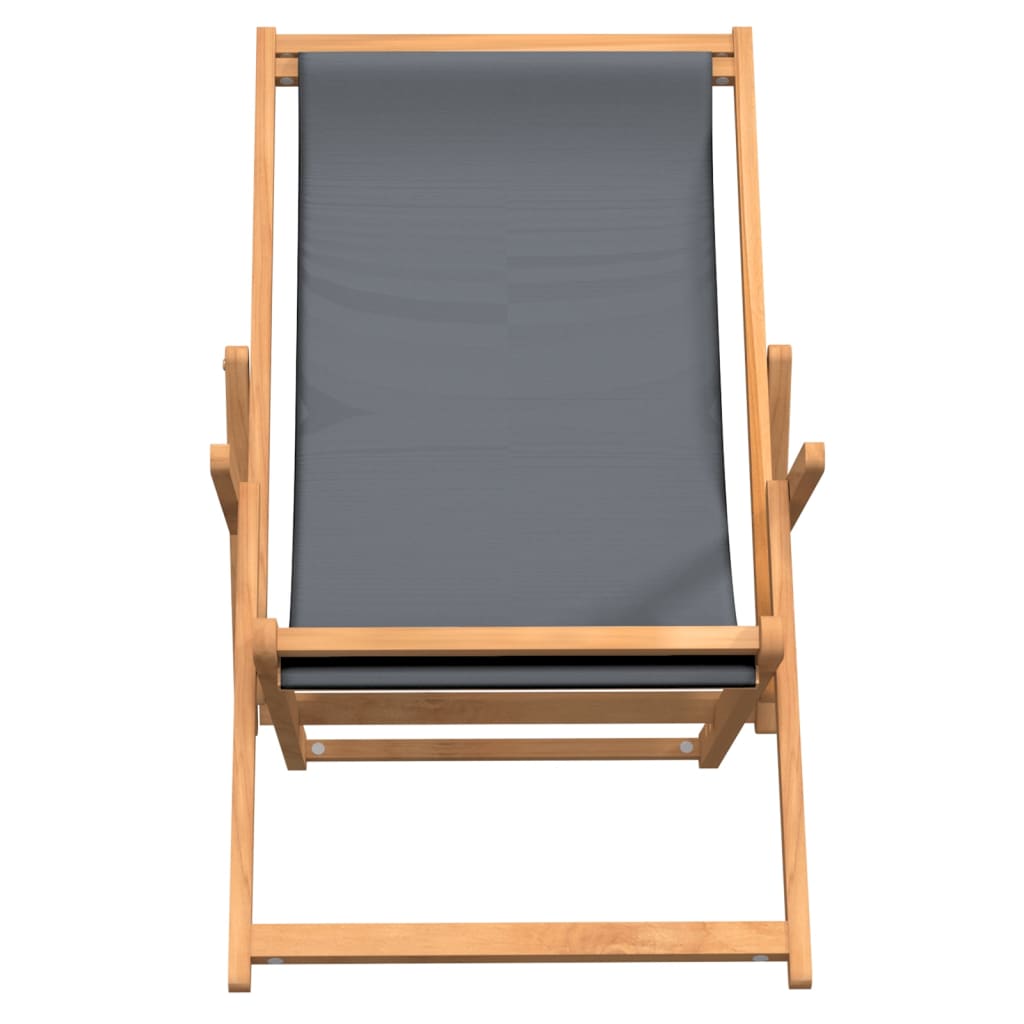 Folding Beach Chair Solid Wood Teak