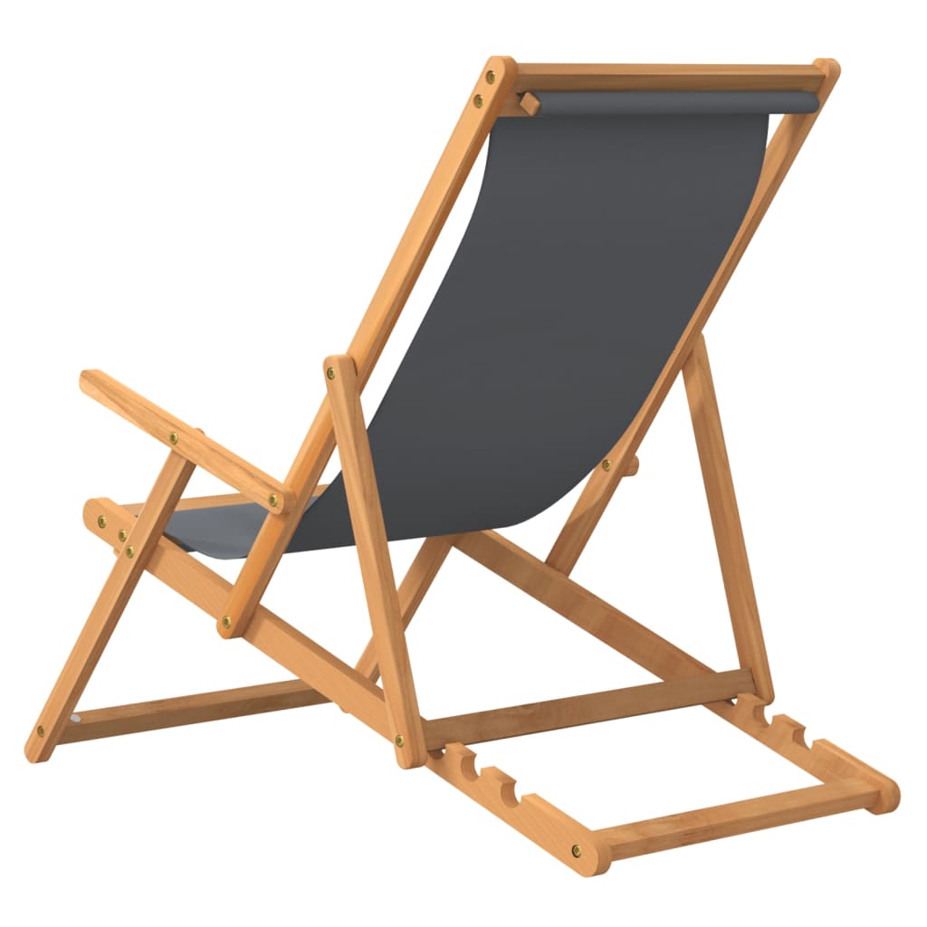 Folding Beach Chair Solid Wood Teak