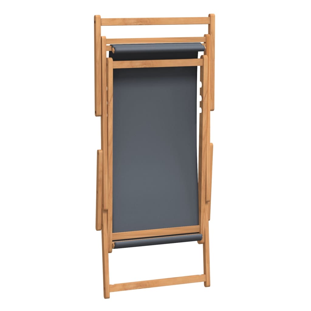 Folding Beach Chair Solid Wood Teak