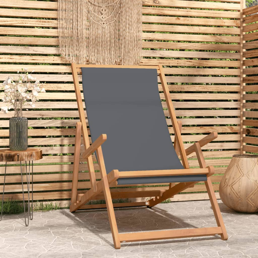 Folding Beach Chair Solid Wood Teak