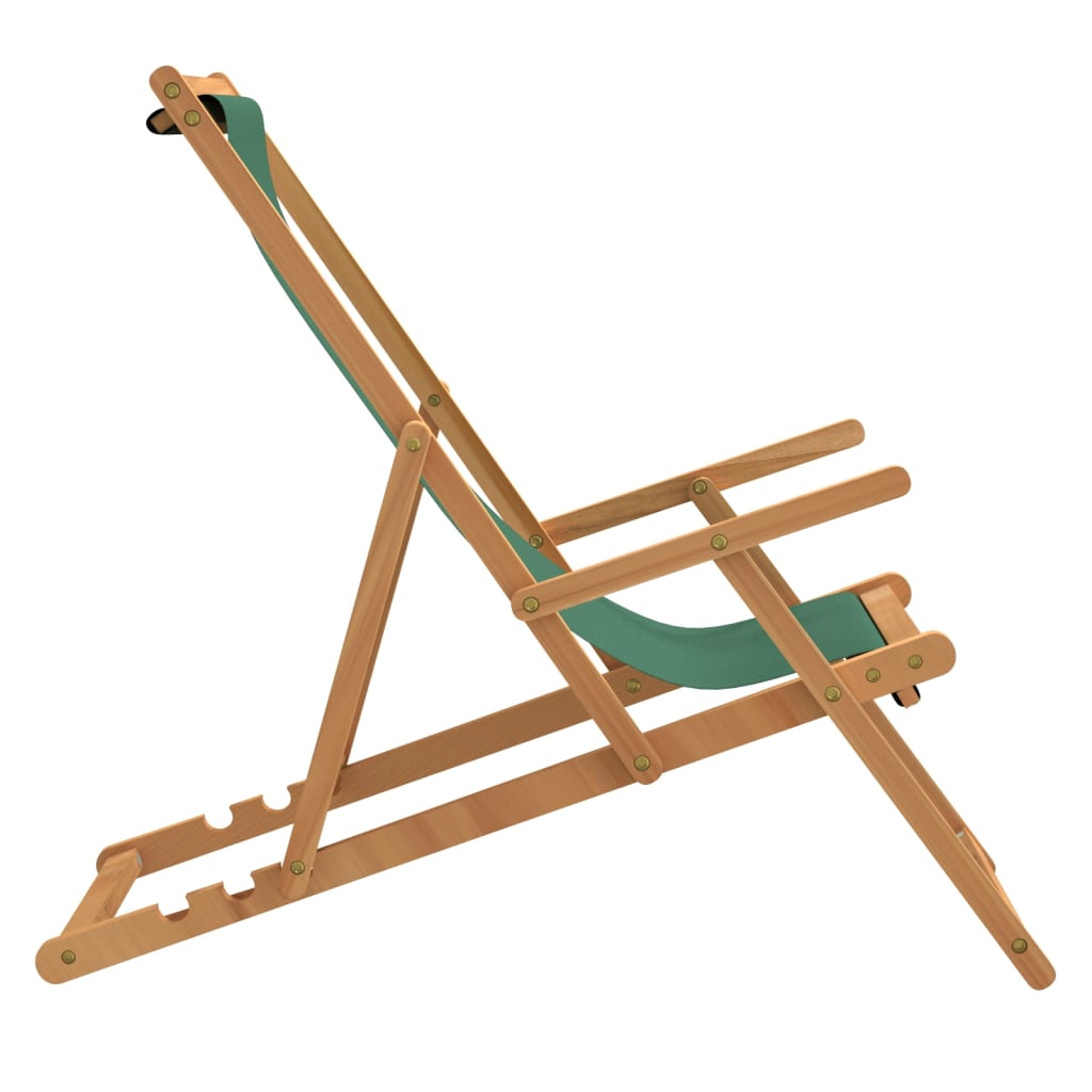 Folding Beach Chair Solid Wood Teak