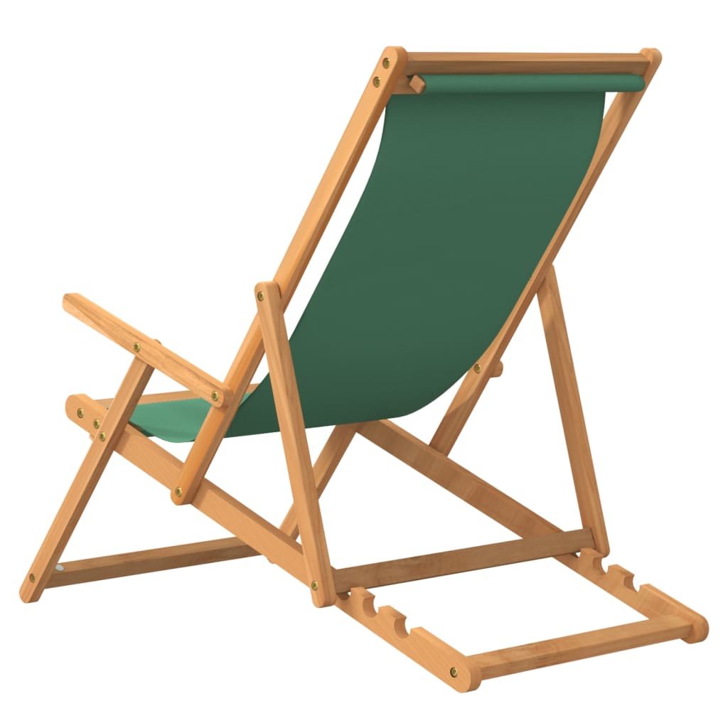Folding Beach Chair Solid Wood Teak