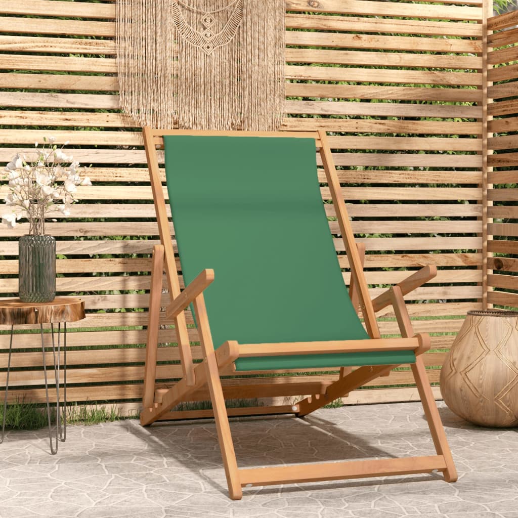 Folding Beach Chair Solid Wood Teak