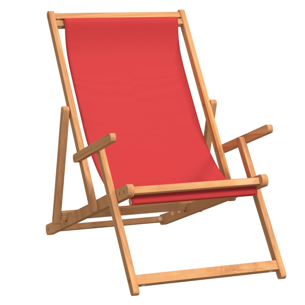 Folding Beach Chair Solid Wood Teak