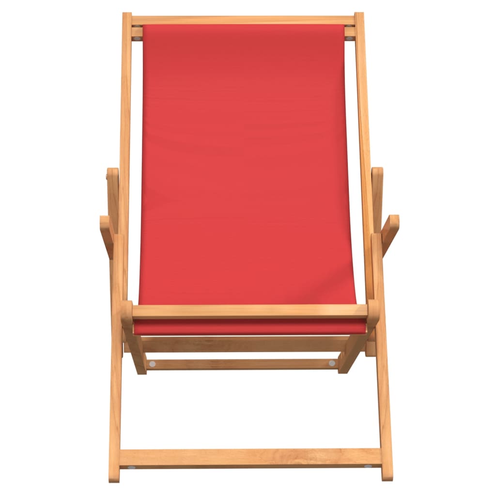 Folding Beach Chair Solid Wood Teak