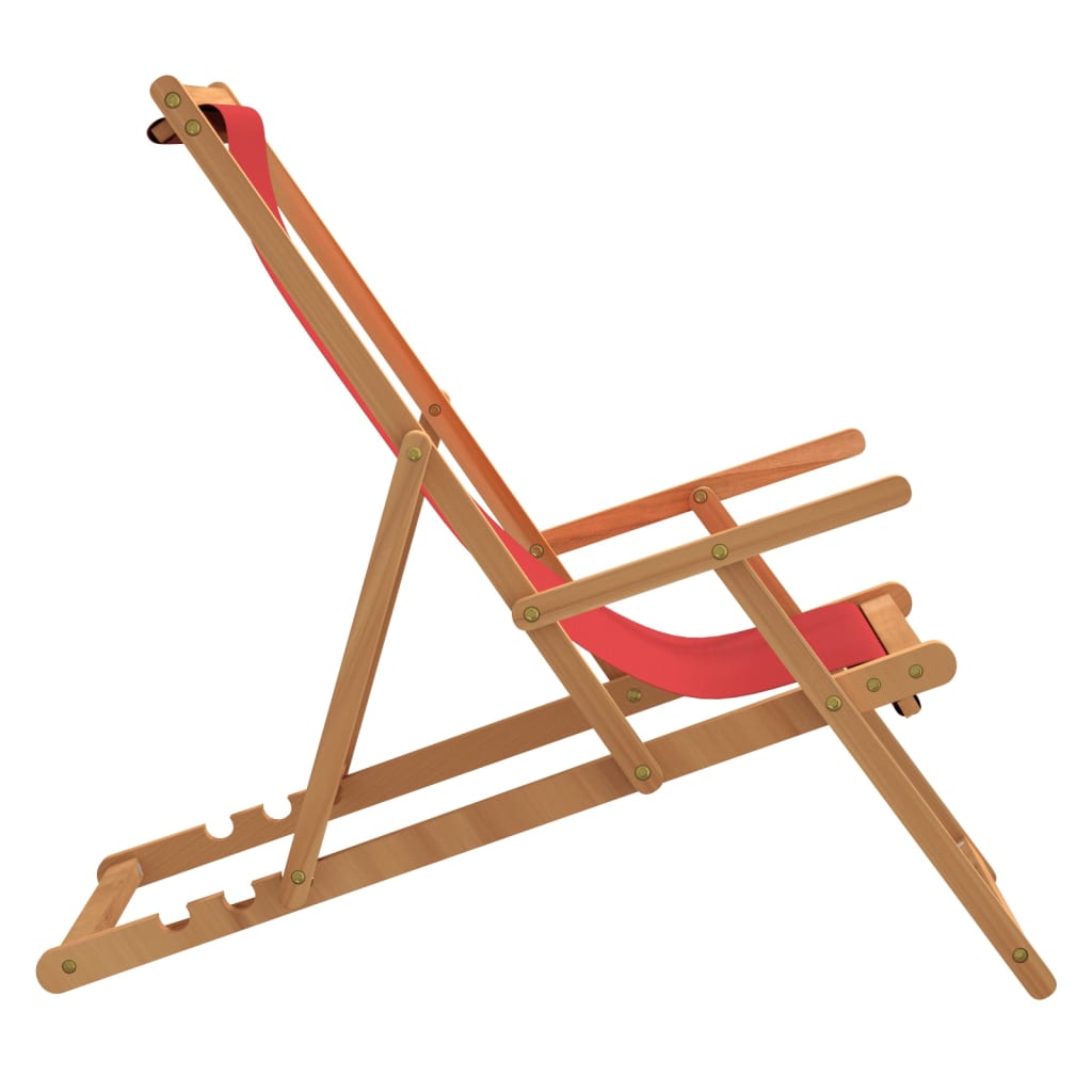 Folding Beach Chair Solid Wood Teak