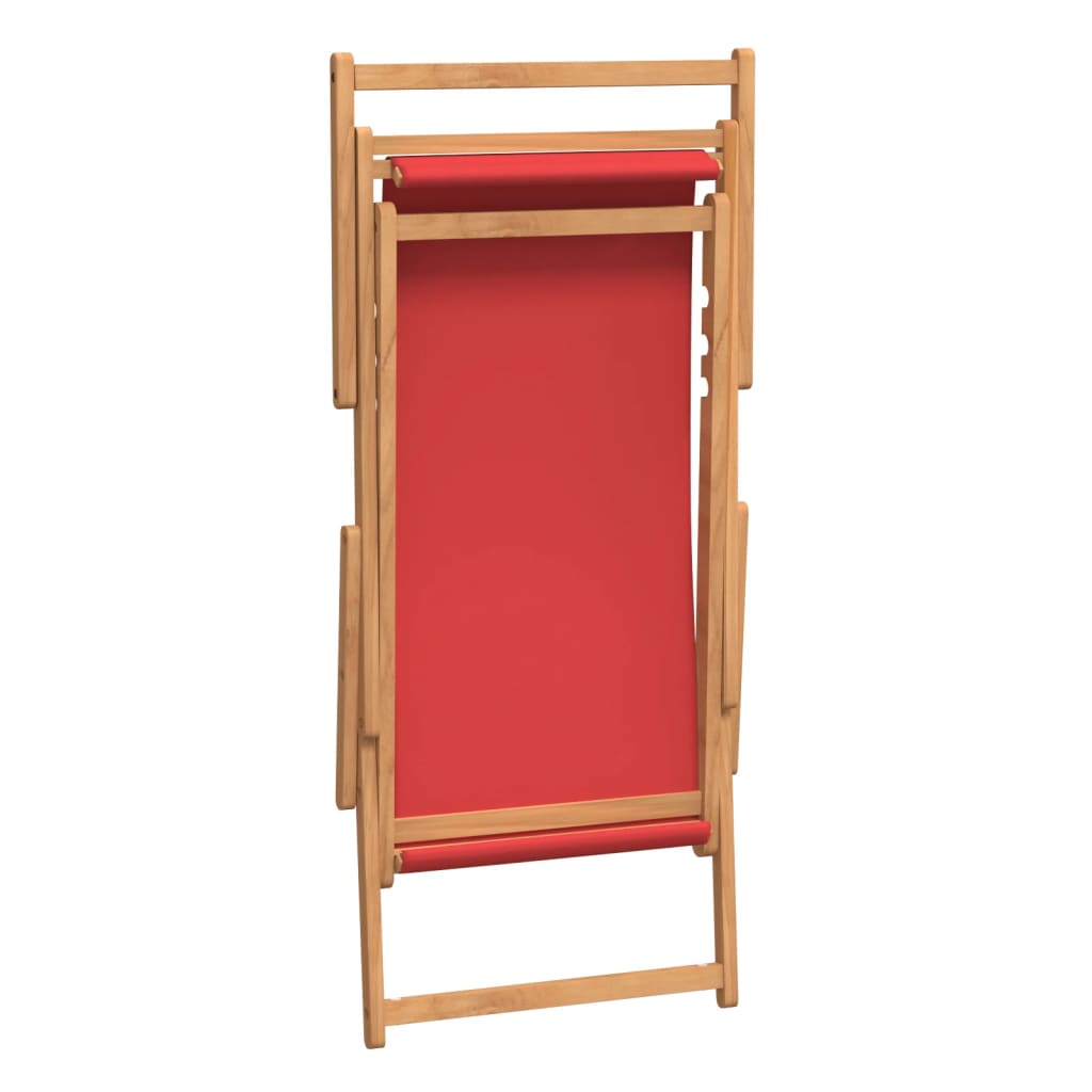 Folding Beach Chair Solid Wood Teak