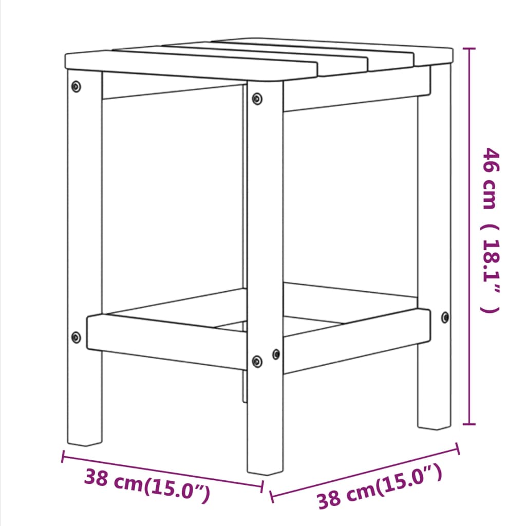 Garden Adirondack Chair with Table HDPE