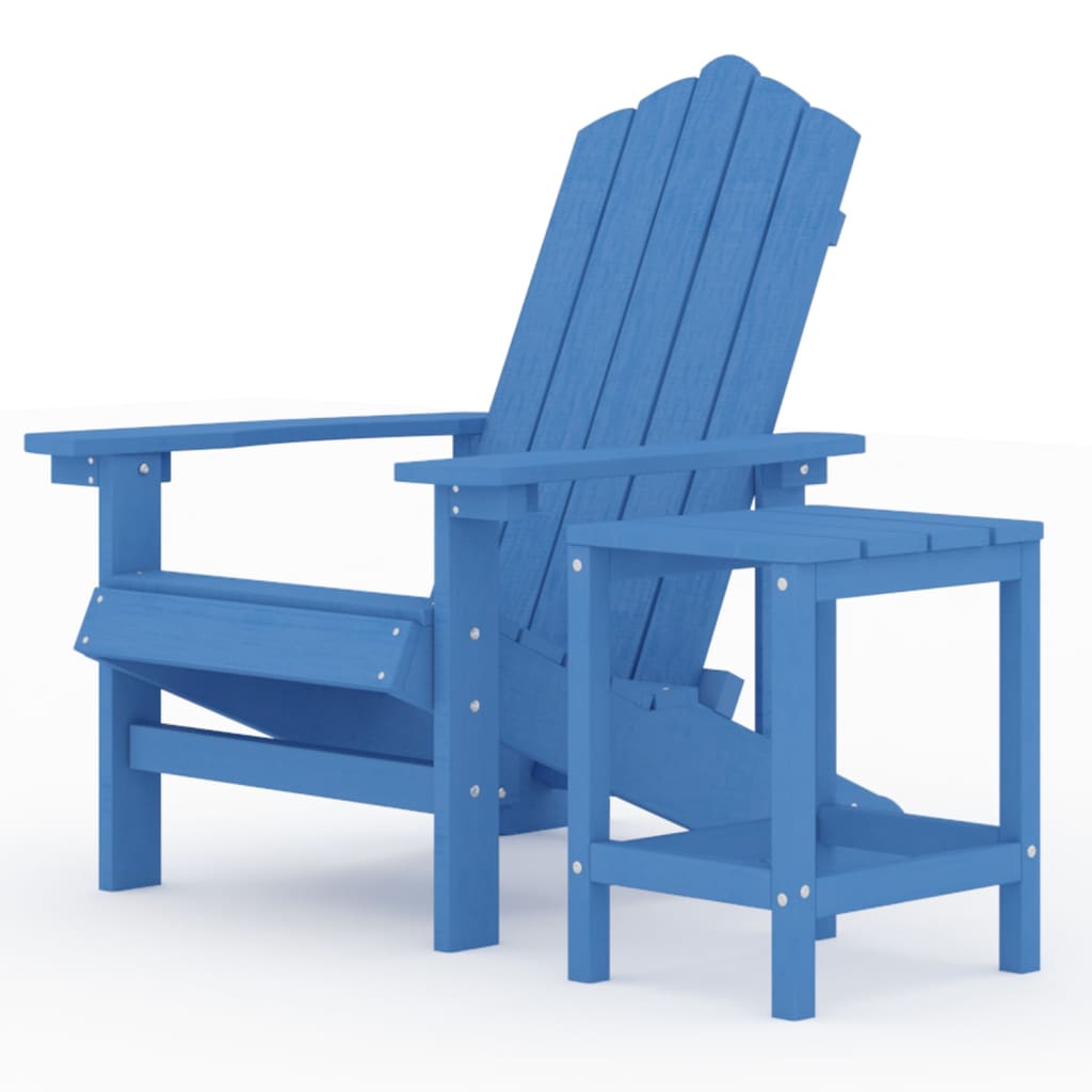 Garden Adirondack Chair with Table HDPE