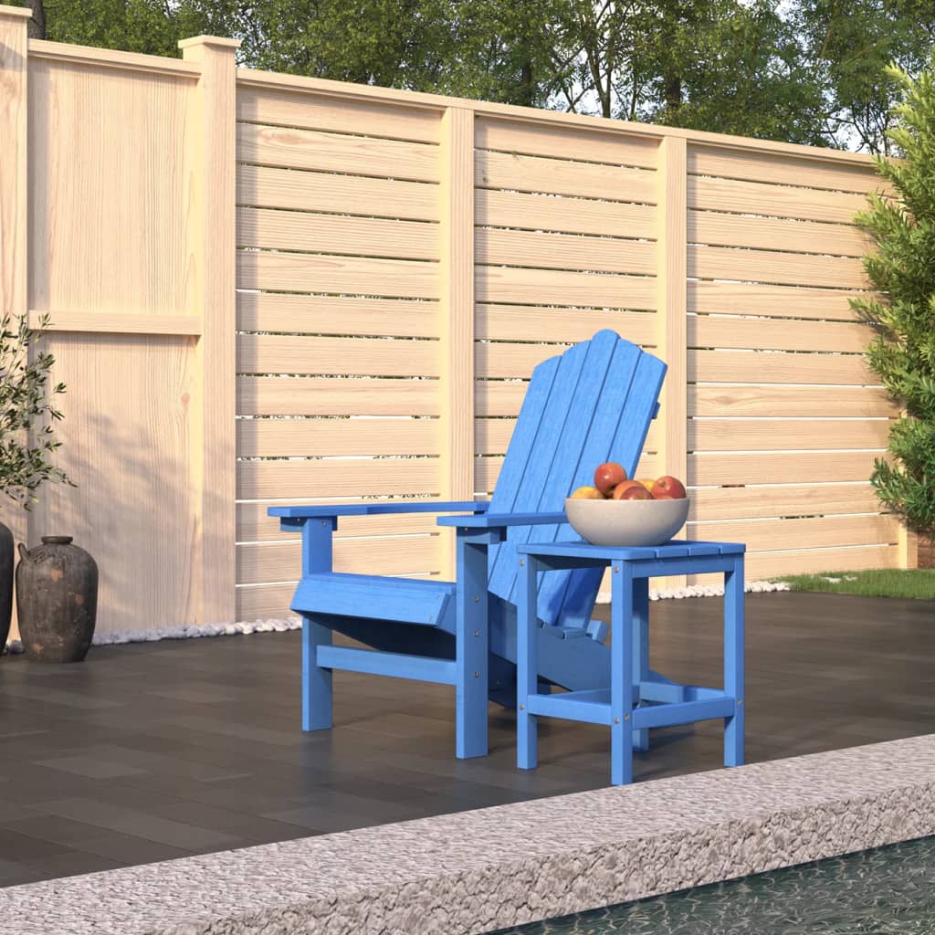 Garden Adirondack Chair with Table HDPE