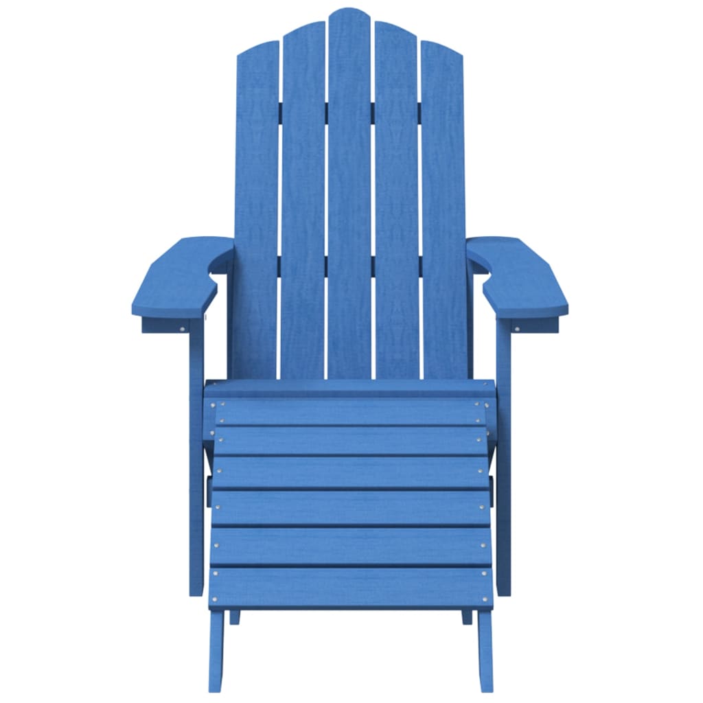 Garden Adirondack Chair with Footstool & Table HDPE
