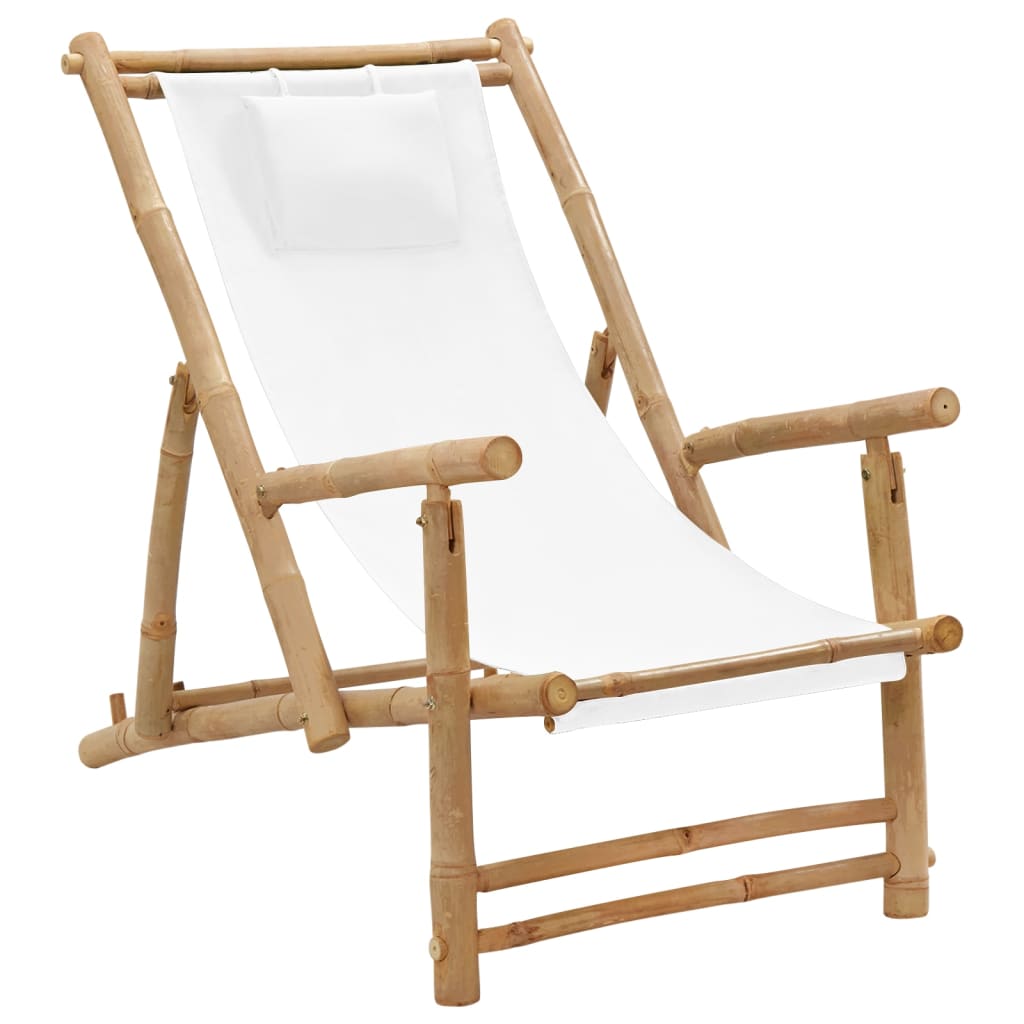 Bamboo and Deck Chair with Optional Arms