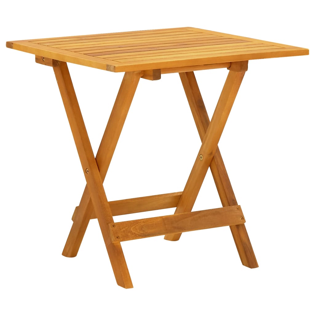Pair of Outdoor Deck Chairs with Optional Table in Solid Wood Acacia and Fabric