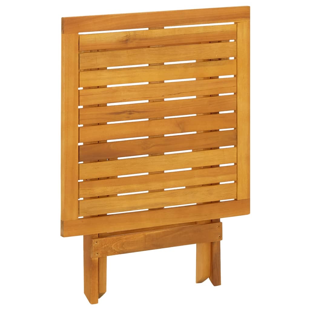 Pair of Outdoor Deck Chairs with Optional Table in Solid Wood Acacia and Fabric
